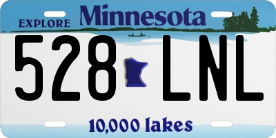 MN license plate 528LNL