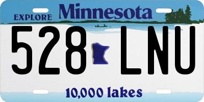 MN license plate 528LNU