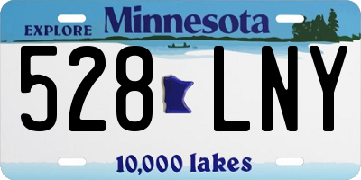 MN license plate 528LNY