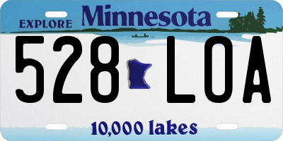 MN license plate 528LOA
