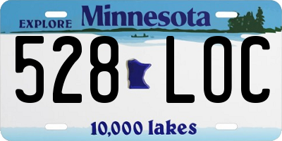 MN license plate 528LOC