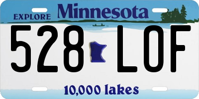 MN license plate 528LOF
