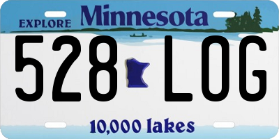 MN license plate 528LOG