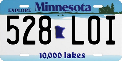 MN license plate 528LOI