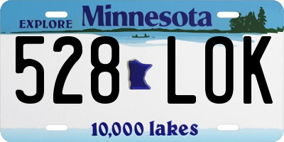 MN license plate 528LOK