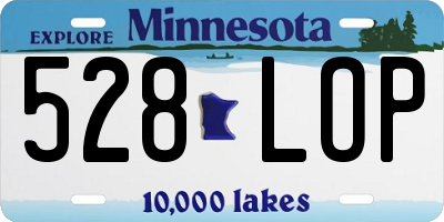 MN license plate 528LOP