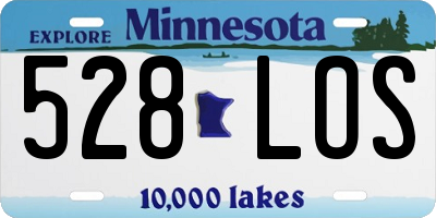 MN license plate 528LOS