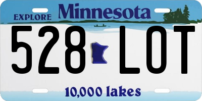 MN license plate 528LOT