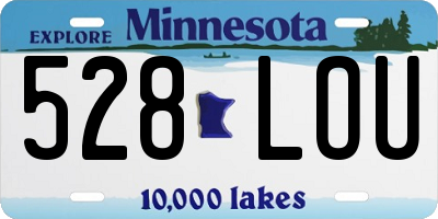 MN license plate 528LOU