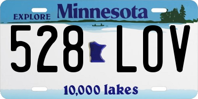 MN license plate 528LOV