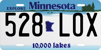 MN license plate 528LOX
