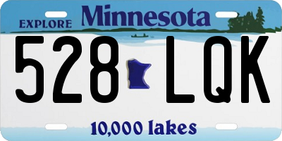 MN license plate 528LQK