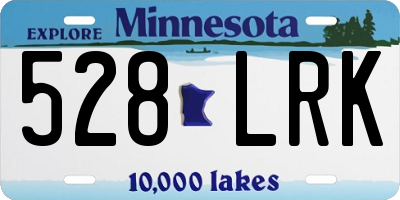 MN license plate 528LRK