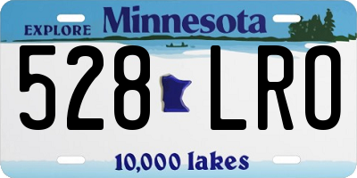 MN license plate 528LRO
