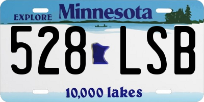 MN license plate 528LSB