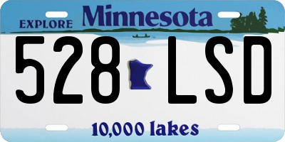 MN license plate 528LSD