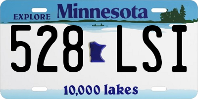 MN license plate 528LSI