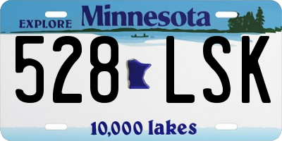 MN license plate 528LSK
