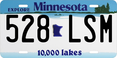 MN license plate 528LSM