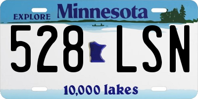 MN license plate 528LSN