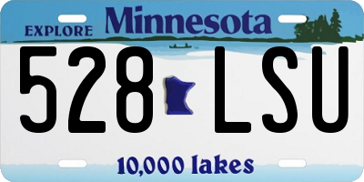 MN license plate 528LSU