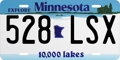 MN license plate 528LSX