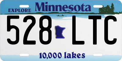 MN license plate 528LTC