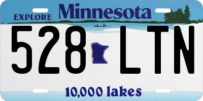 MN license plate 528LTN