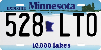 MN license plate 528LTO
