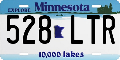 MN license plate 528LTR
