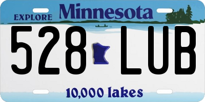 MN license plate 528LUB