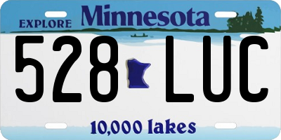 MN license plate 528LUC