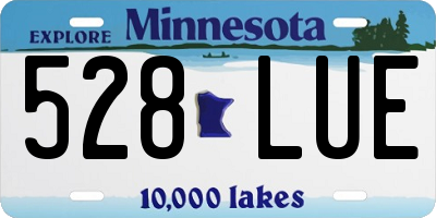 MN license plate 528LUE