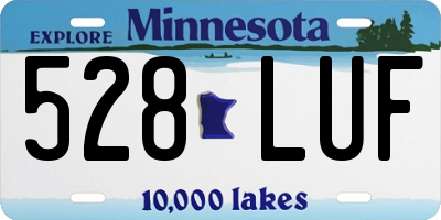 MN license plate 528LUF