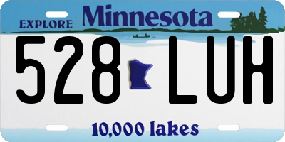 MN license plate 528LUH