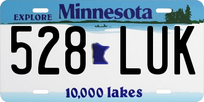 MN license plate 528LUK
