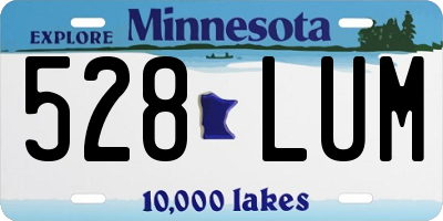 MN license plate 528LUM