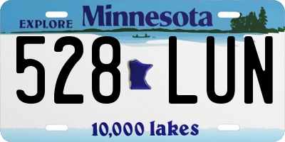 MN license plate 528LUN