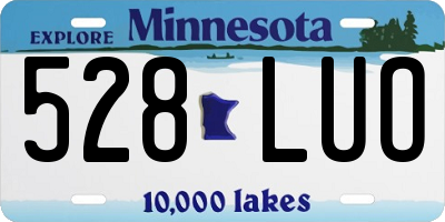 MN license plate 528LUO