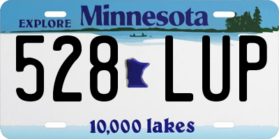 MN license plate 528LUP