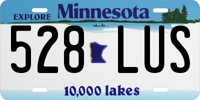 MN license plate 528LUS