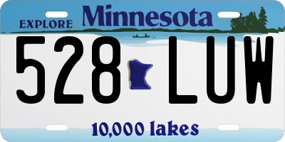 MN license plate 528LUW