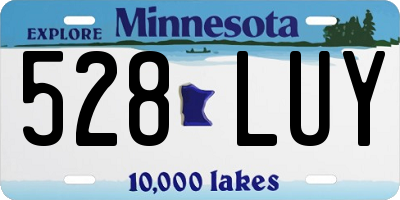 MN license plate 528LUY