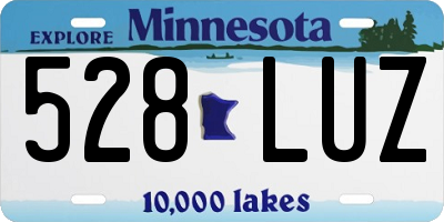 MN license plate 528LUZ
