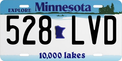 MN license plate 528LVD