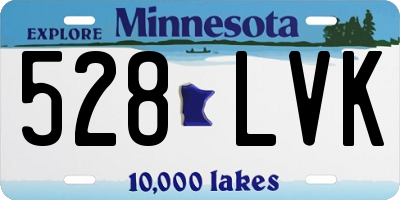 MN license plate 528LVK