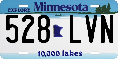 MN license plate 528LVN