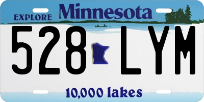 MN license plate 528LYM