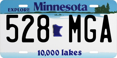 MN license plate 528MGA
