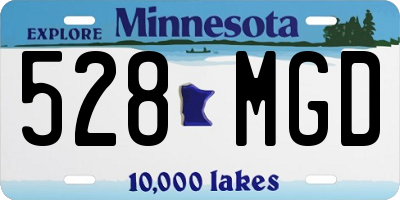 MN license plate 528MGD